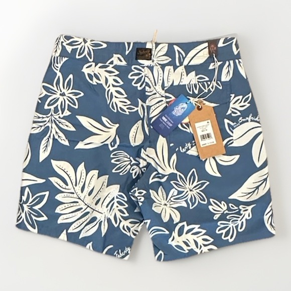 Faherty Men's Surfrider Sunwashed 7" Boardshort - Sky Floral, Size 32, New - Picture 6 of 8